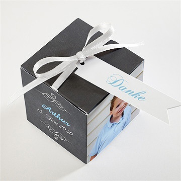 Geschenkbox Kommunion Weizenähren Blau - vue 3