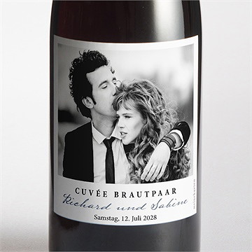 Flaschenetikett Hochzeit schlicht & elegant 2