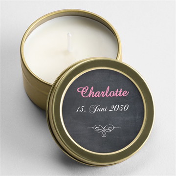 Kerze Kommunion weizenähren rosa - magnet