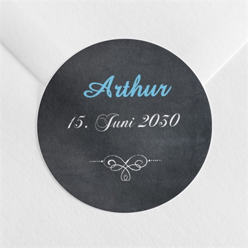 Aufkleber Kommunion weizenähren blau