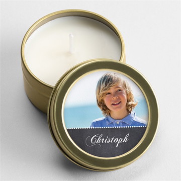 Kerze Kommunion Blaue taube