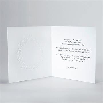 Weihnachtskarte Geprägter Weihnachtskranz - vue 3