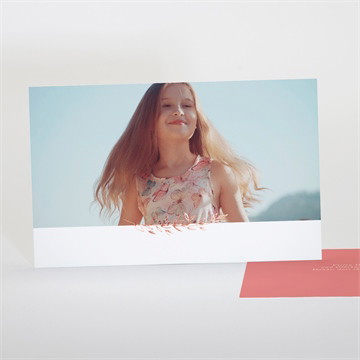 Dankeskarte Konfirmation Kupferblätter