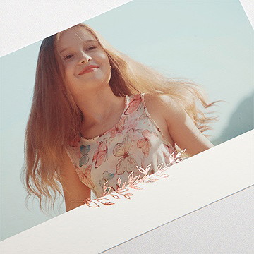 Dankeskarte Konfirmation kupferblätter - kupfer - Vue 3