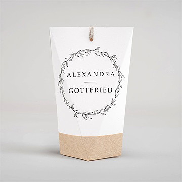 Geschenkbox Hochzeit schick mit schleife- schachtel - Vue 4