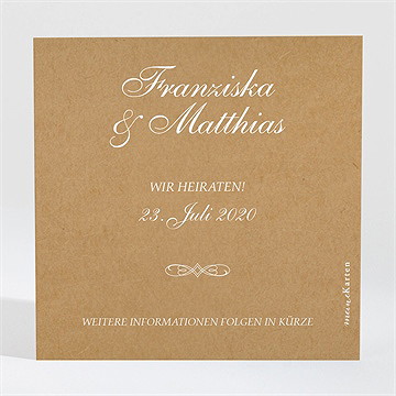 Save the Date Karte weiße blüten - Vue 2