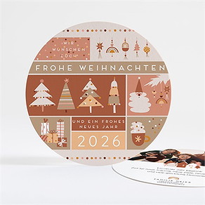 Weihnachtskarte runde weihnacht