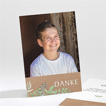 Dankeskarte Konfirmation kraftpapier