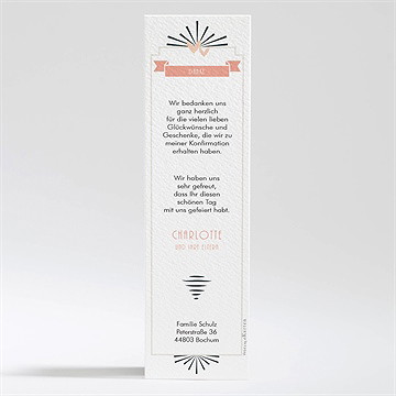 Dankeskarte Konfirmation fotoautomat rosa - Vue 2