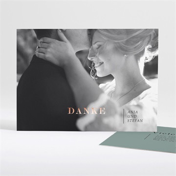 Dankeskarte Hochzeit lorbeergrün