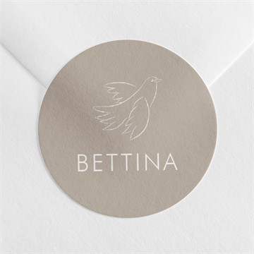 Aufkleber Konfirmation goldbuchstabe