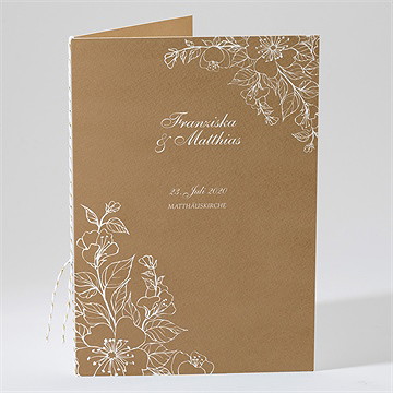 Kirchenheft Hochzeit weiße blüten