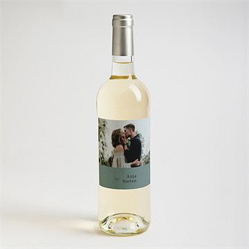 Flaschenetikett Hochzeit lorbeergrün - Vue 2