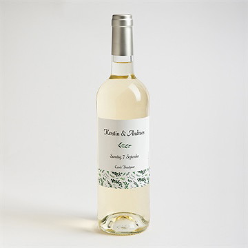 Flaschenetikett Hochzeit blätterband - Vue 2