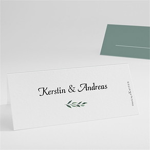 Tischkarte Hochzeit blätterband
