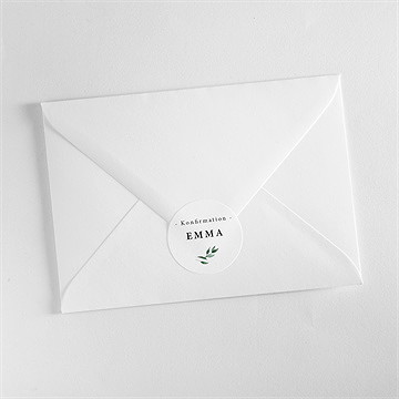 Aufkleber Konfirmation zarte olivenblätter - Vue 3