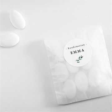 Aufkleber Konfirmation zarte olivenblätter - Vue 4