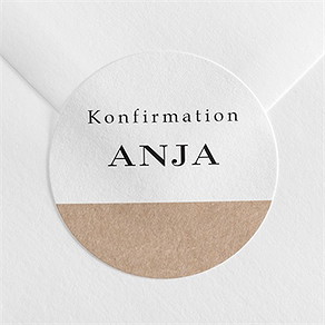 Aufkleber Konfirmation klassische schlichtheit