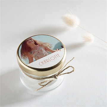 Aufkleber Konfirmation fotoautomat rosa - Vue 2