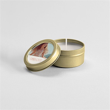 Kerze Konfirmation fotoautomat rosa - Vue 4