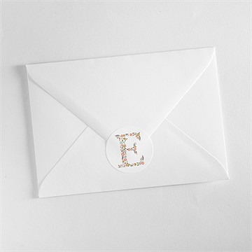 Aufkleber Konfirmation blumige initiale - Vue 3