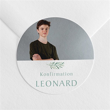 Aufkleber Konfirmation vergoldeter blumenkranz