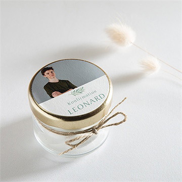 Aufkleber Konfirmation vergoldeter blumenkranz - Vue 2