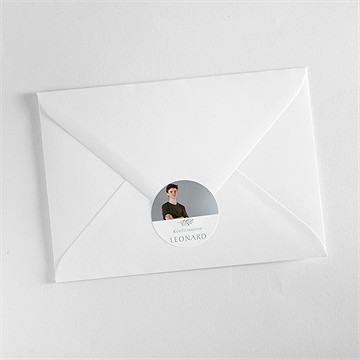 Aufkleber Konfirmation vergoldeter blumenkranz - Vue 3