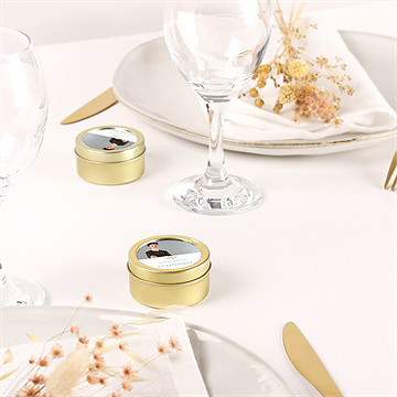 Kerze Konfirmation vergoldeter blumenkranz - Vue 3