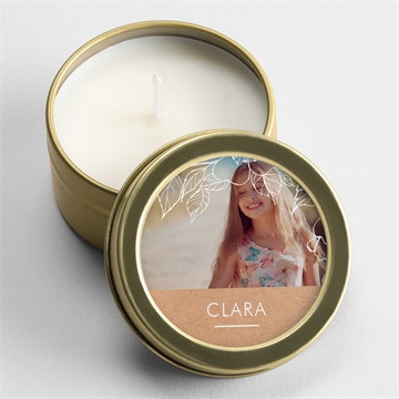 Kerze Konfirmation Weiße malerei