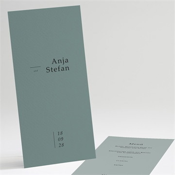 Menükarte Hochzeit lorbeergrün