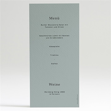 Menükarte Hochzeit lorbeergrün - Vue 2