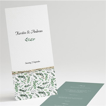 Menükarte Hochzeit blätterband