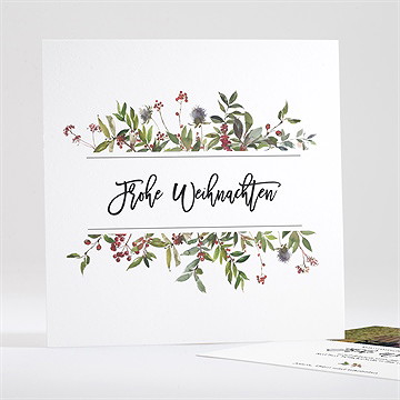 Weihnachtskarte rot und gold