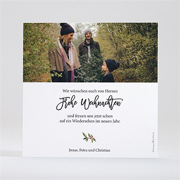 Weihnachtskarte rot und gold - vue 2