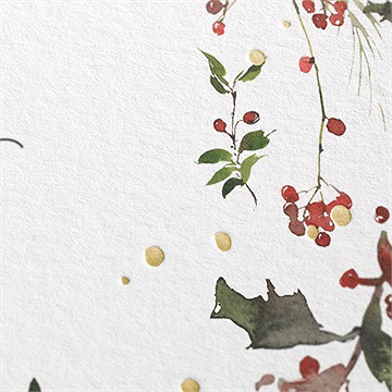 Weihnachtskarte waldbeeren - vue 2