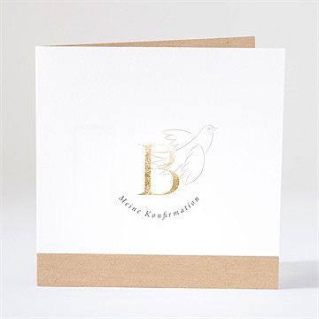 Einladung Konfirmation Goldenes Initial