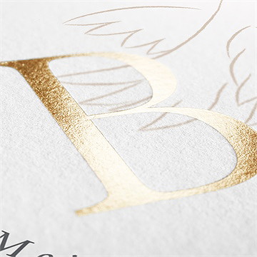 Einladung Konfirmation Goldenes Initial - Vue 2