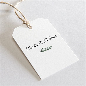 Geschenkanhänger Hochzeit blätterband