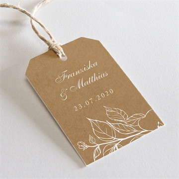 Geschenkanhänger Hochzeit weiße blüten