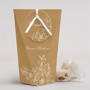 Geschenkbox Hochzeit weiße blüten - schachtel