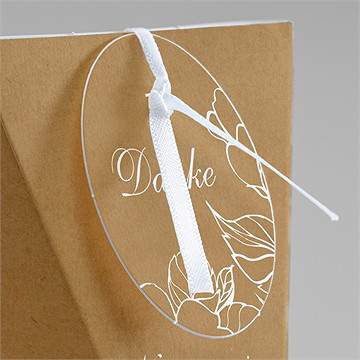 Geschenkbox Hochzeit weiße blüten - schachtel - Vue 2