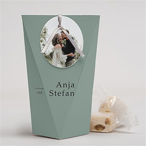 Geschenkbox Hochzeit lorbeergrün -  schachtel