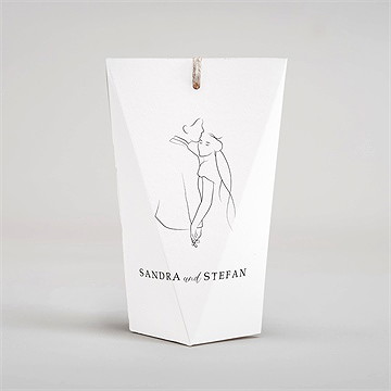 Geschenkbox Hochzeit Skizze - Schachtel - Vue 4