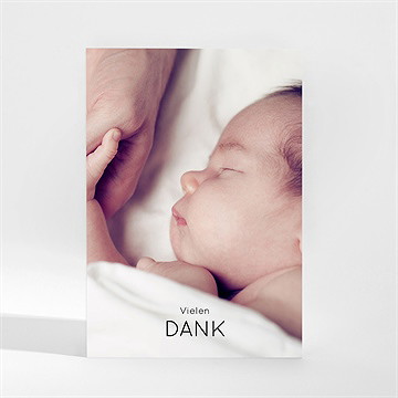 Dankeskarte Geburt zarte silhouette