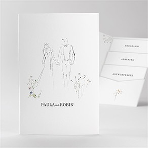 Hochzeitseinladung zu zweit - pocketfold