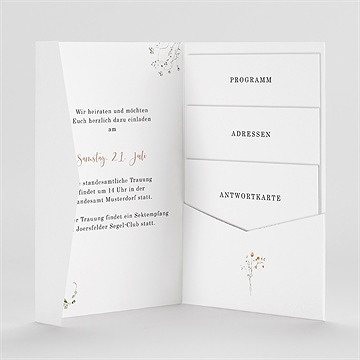 Hochzeitseinladung zu zweit - pocketfold - Vue 2
