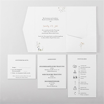 Hochzeitseinladung zu zweit - pocketfold - Vue 5