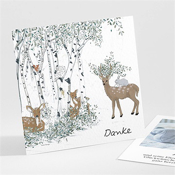 Dankeskarte Geburt Am Waldrand