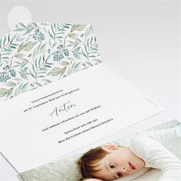 Geburtskarte Pflanzliche Zärtlichkeit - Vue 2